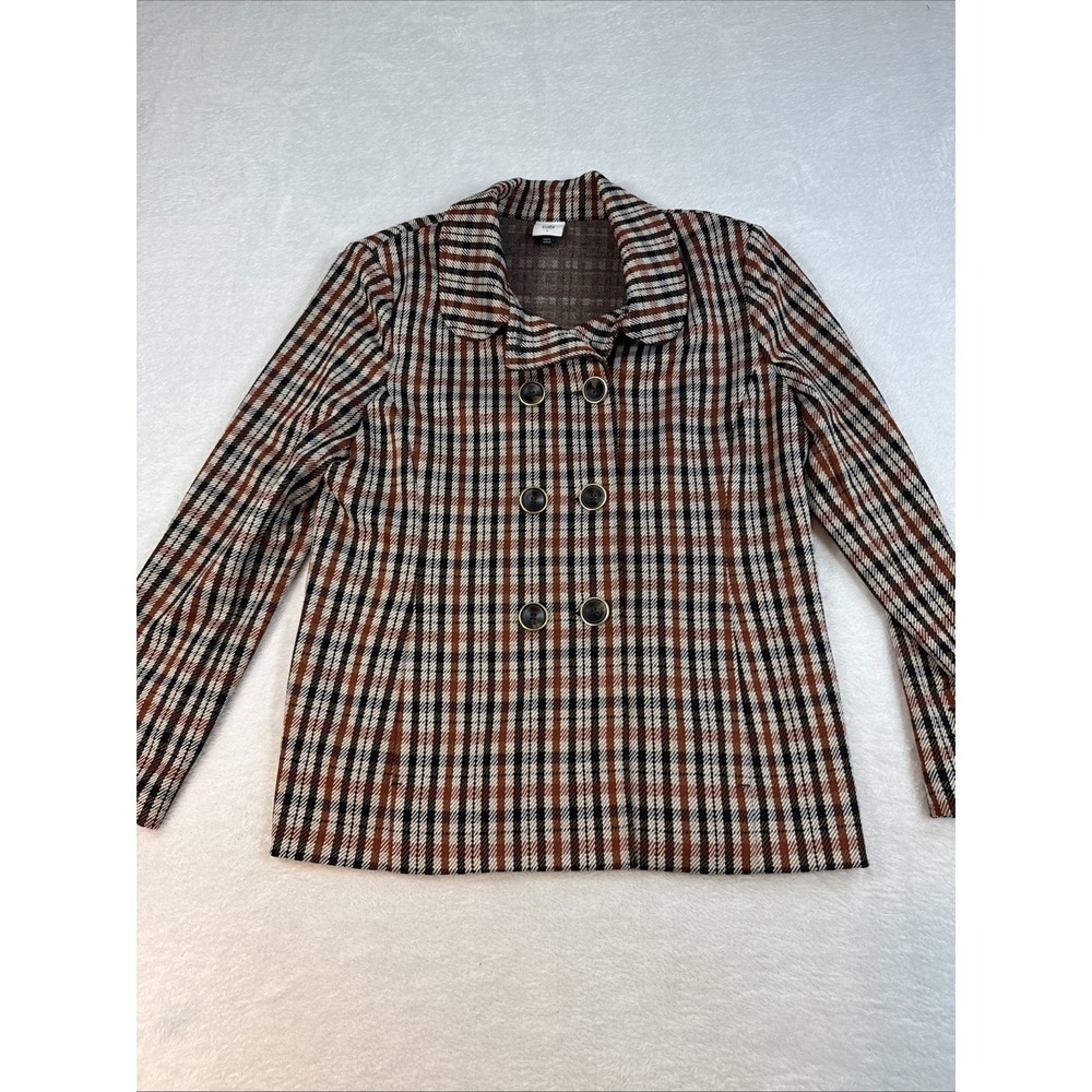 CAbi Style 4118 Jazzy Plaid Jacket Womens L career business office